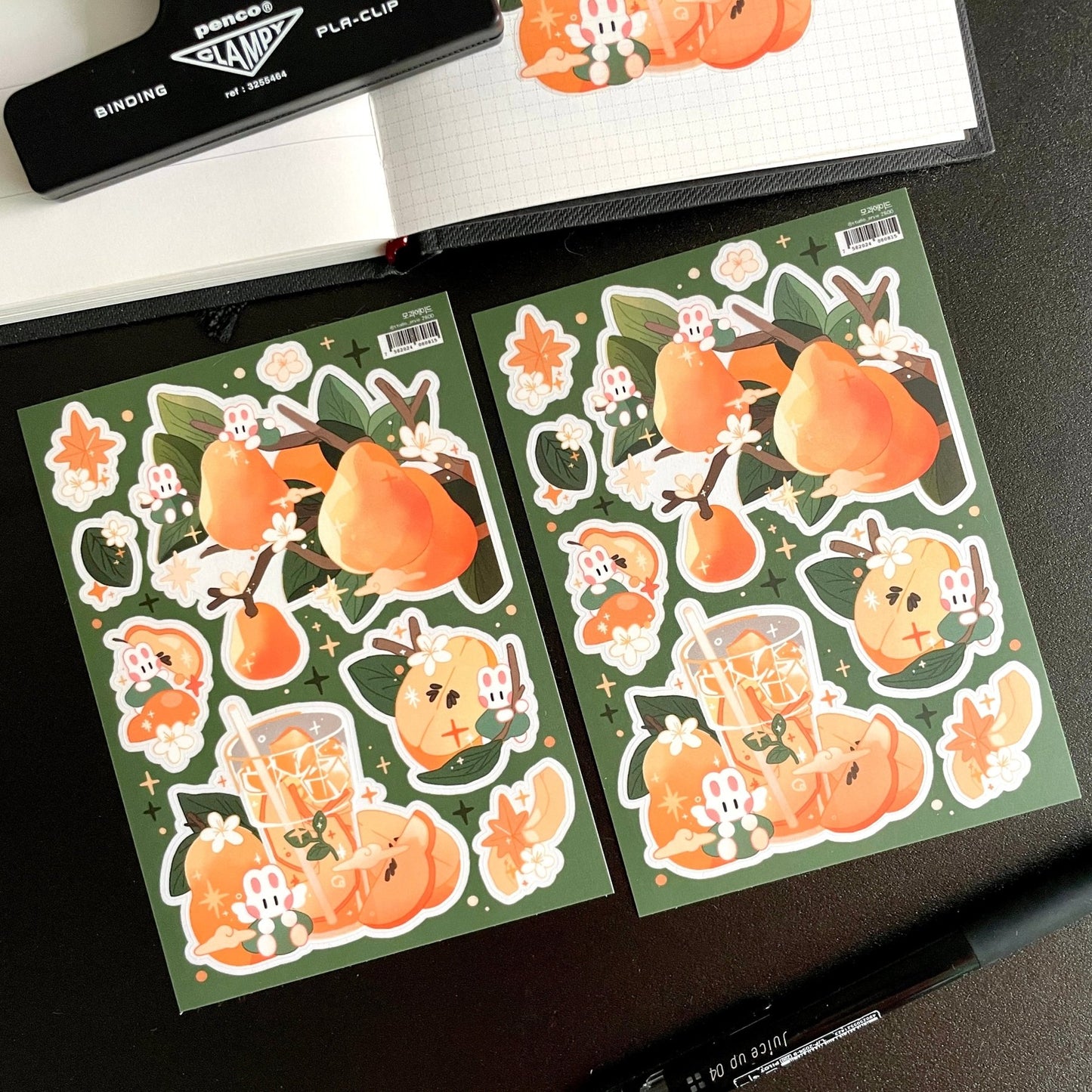 [STA24] Studio Arvie Late Night Cafe Sticker Pack (Singles/Pack) - Studio Arvie_0STA24S1 - Quince (Orange)_korean_sticker_stationery