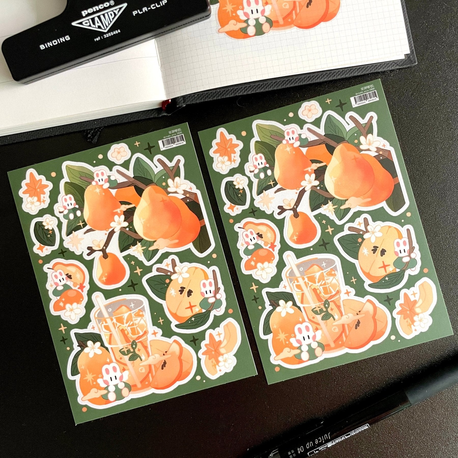 [STA24] Studio Arvie Late Night Cafe Sticker Pack (Singles/Pack) - Studio Arvie_0STA24S1 - Quince (Orange)_korean_sticker_stationery