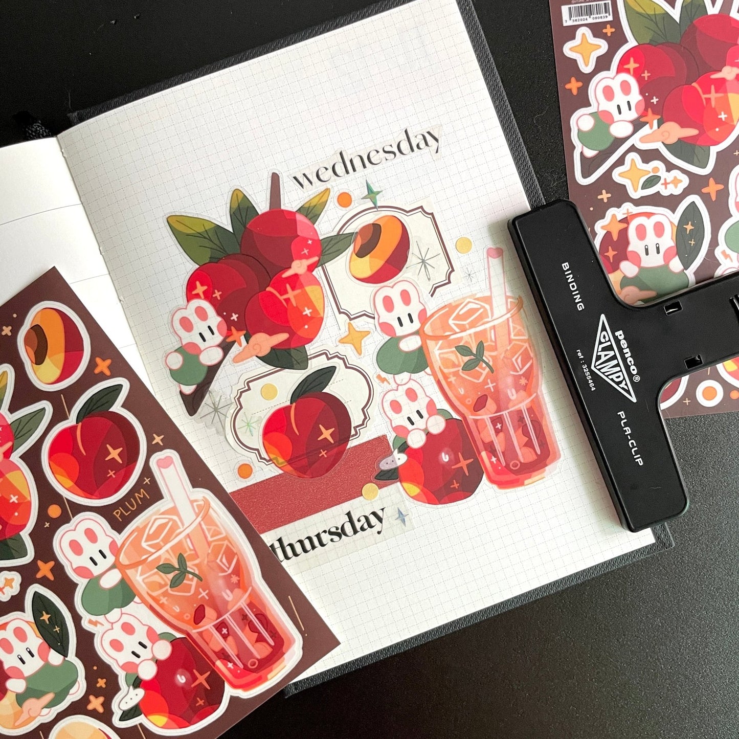[STA24] Studio Arvie Late Night Cafe Sticker Pack (Singles/Pack) - Studio Arvie_STA24S4 - Plum_korean_sticker_stationery