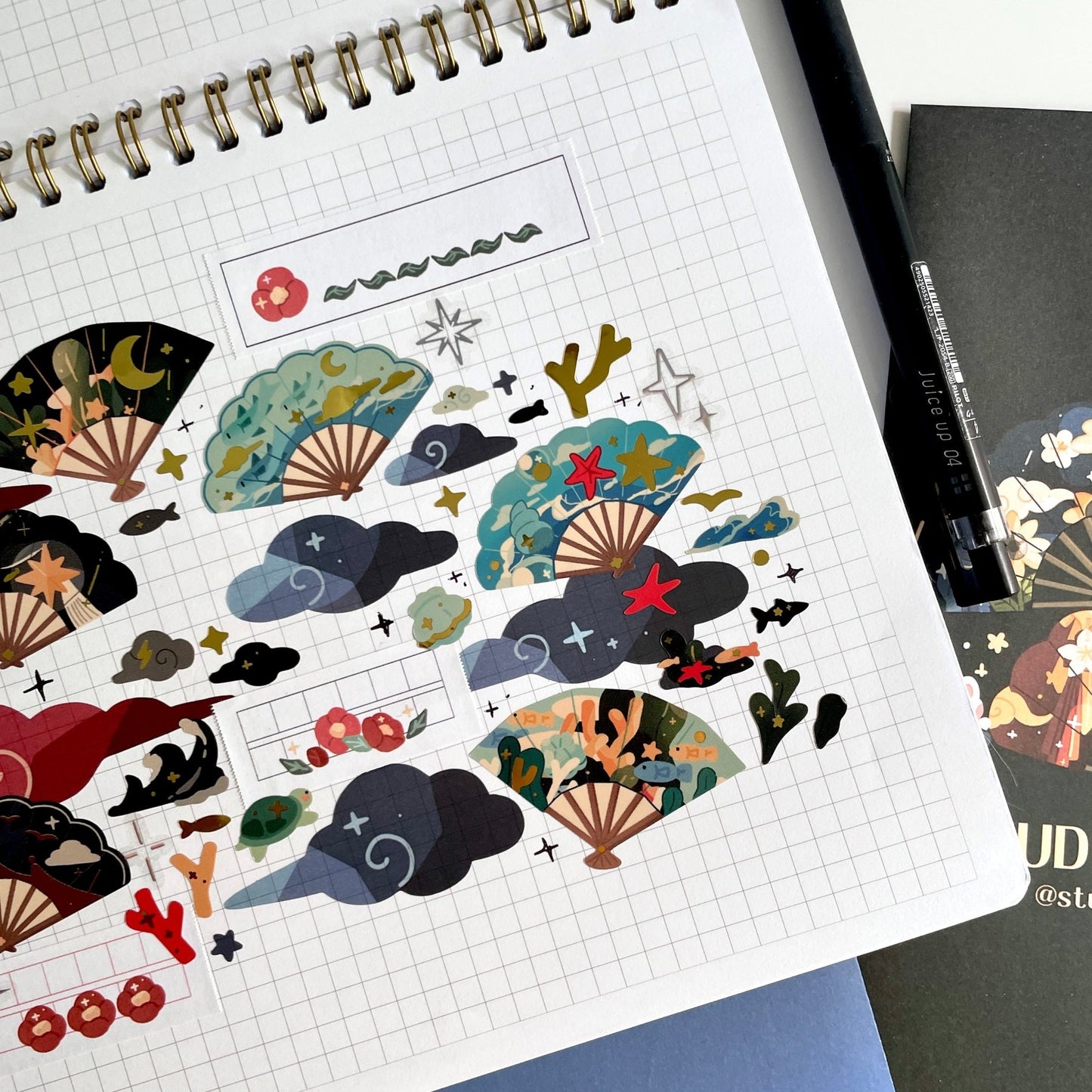 [STA29] Studio Arvie Indangsu Treasure Sticker Pack (Singles/Pack) - Studio Arvie_STA29S3 - Fan: Calm Wind_korean_sticker_stationery