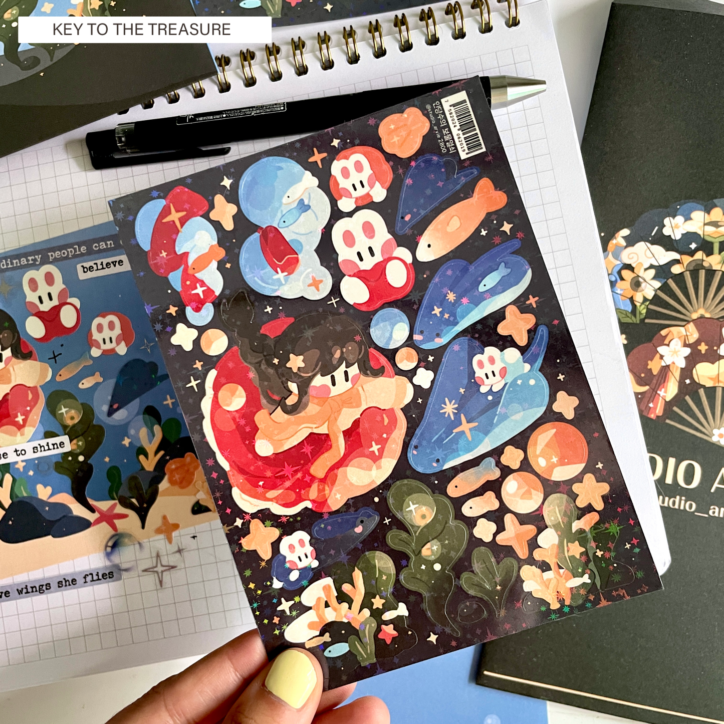 [STA29] Studio Arvie Indangsu Treasure Sticker Pack (Singles/Pack) - Studio Arvie_STA29S5 - Key to the Treasure_korean_sticker_stationery