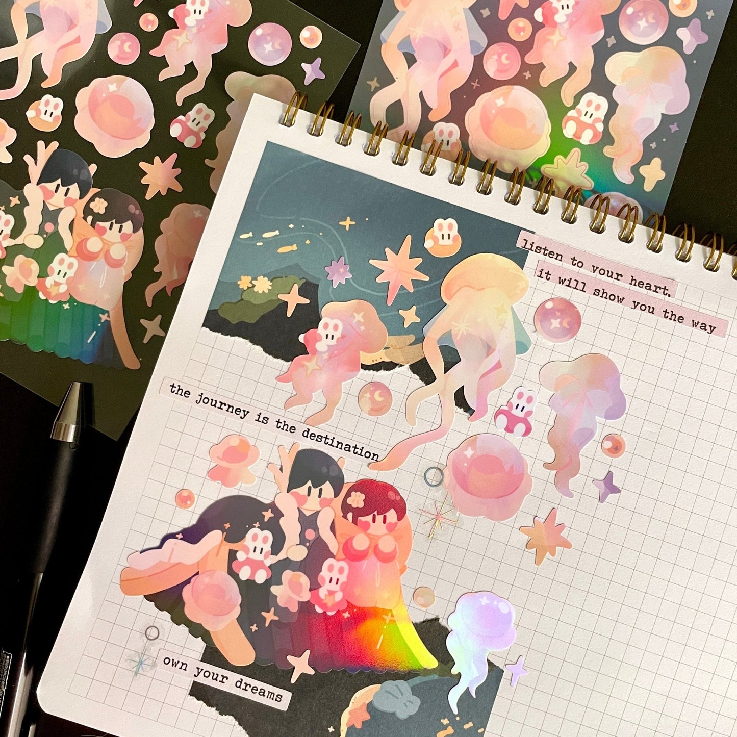 [STA29] Studio Arvie Indangsu Treasure Sticker Pack (Singles/Pack) - Studio Arvie_STA29S6 - Jellyfish Lantern_korean_sticker_stationery