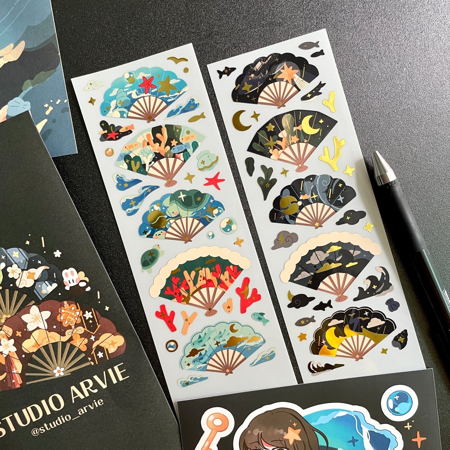 [STA29] Studio Arvie Indangsu Treasure Sticker Pack (Singles/Pack) - Studio Arvie_STA29S3 - Fan: Calm Wind_korean_sticker_stationery