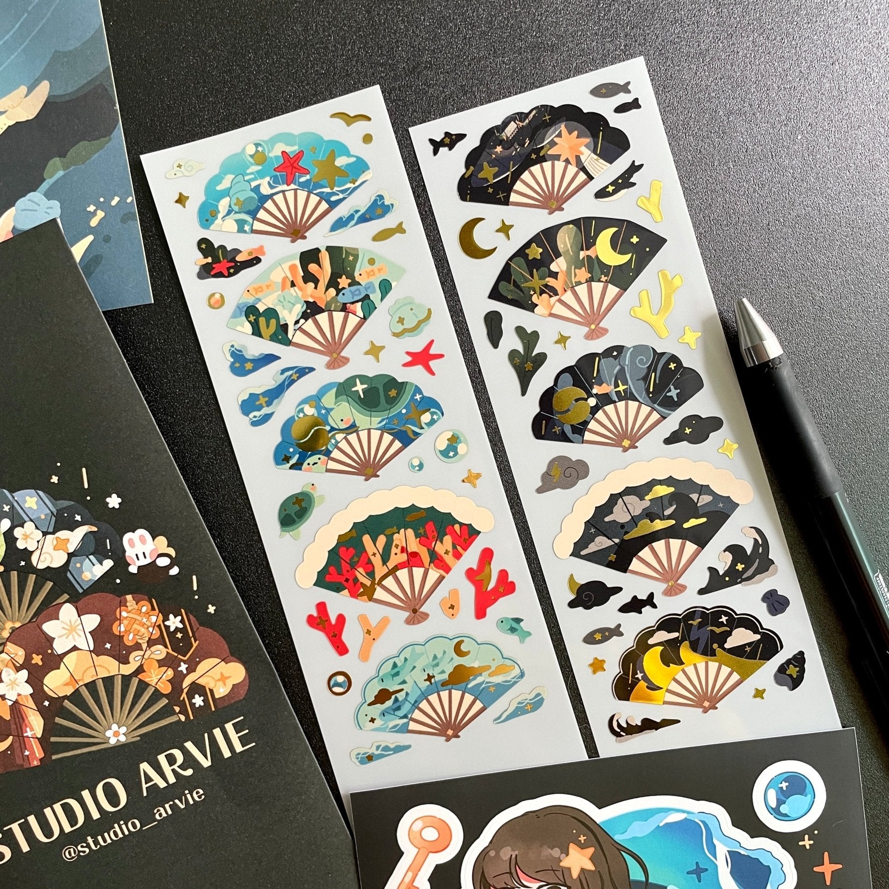 [STA29] Studio Arvie Indangsu Treasure Sticker Pack (Singles/Pack) - Studio Arvie_STA29S3 - Fan: Calm Wind_korean_sticker_stationery