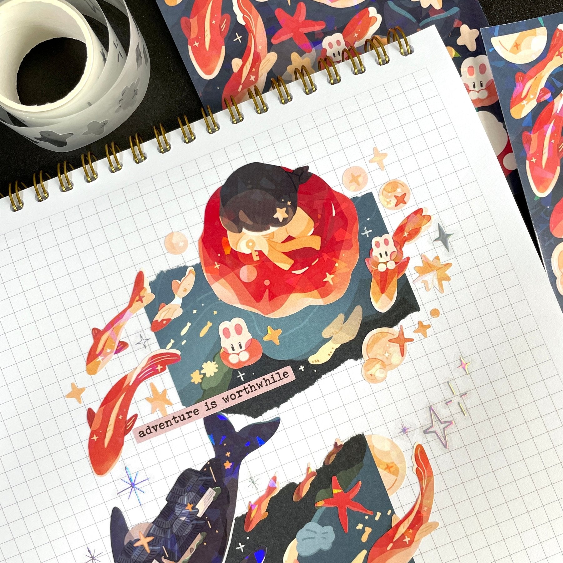 [STA29] Studio Arvie Indangsu Treasure Sticker Pack (Singles/Pack) - Studio Arvie_STA29S2 - To the Underwater Palace_korean_sticker_stationery