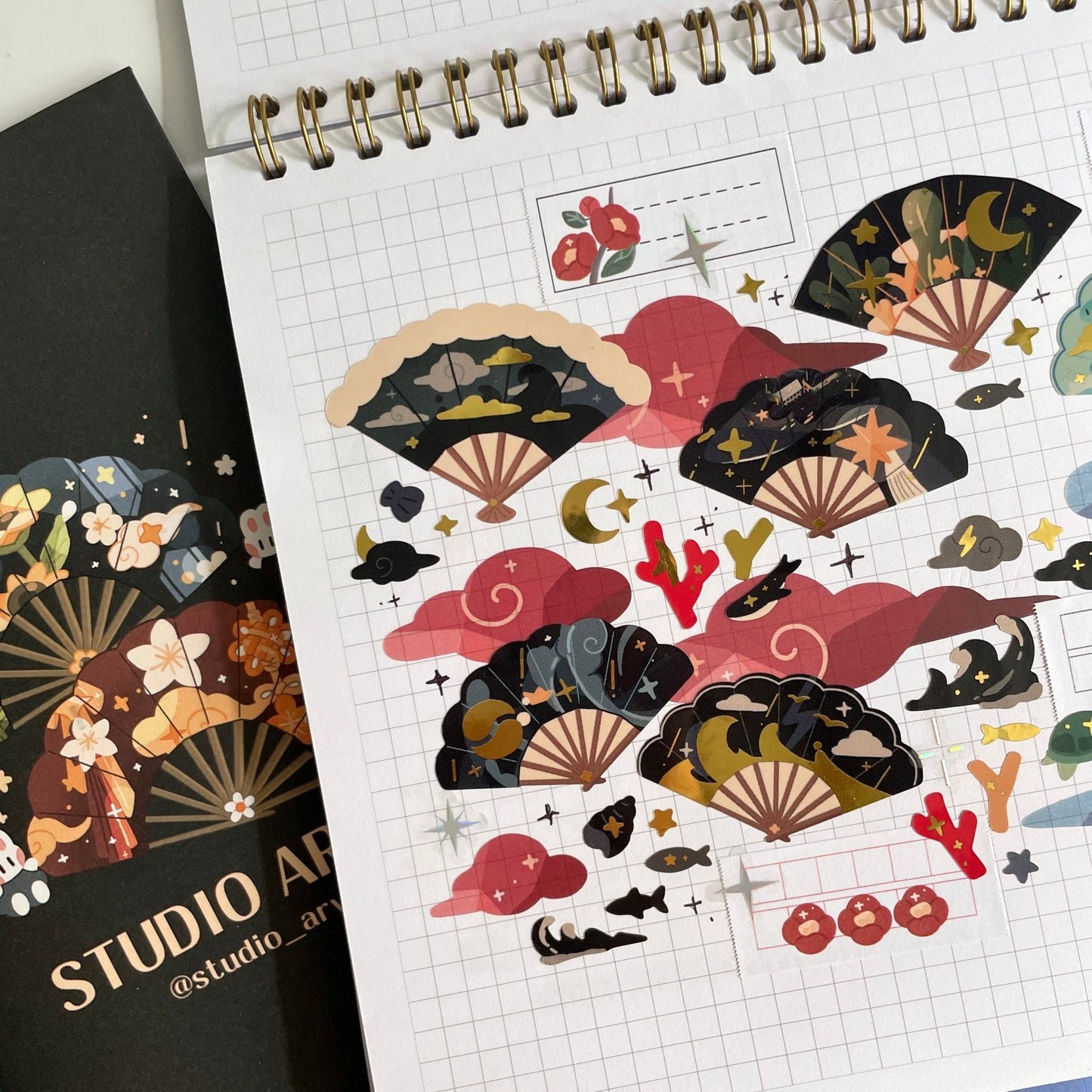 [STA29] Studio Arvie Indangsu Treasure Sticker Pack (Singles/Pack) - Studio Arvie_STA29S3 - Fan: Calm Wind_korean_sticker_stationery
