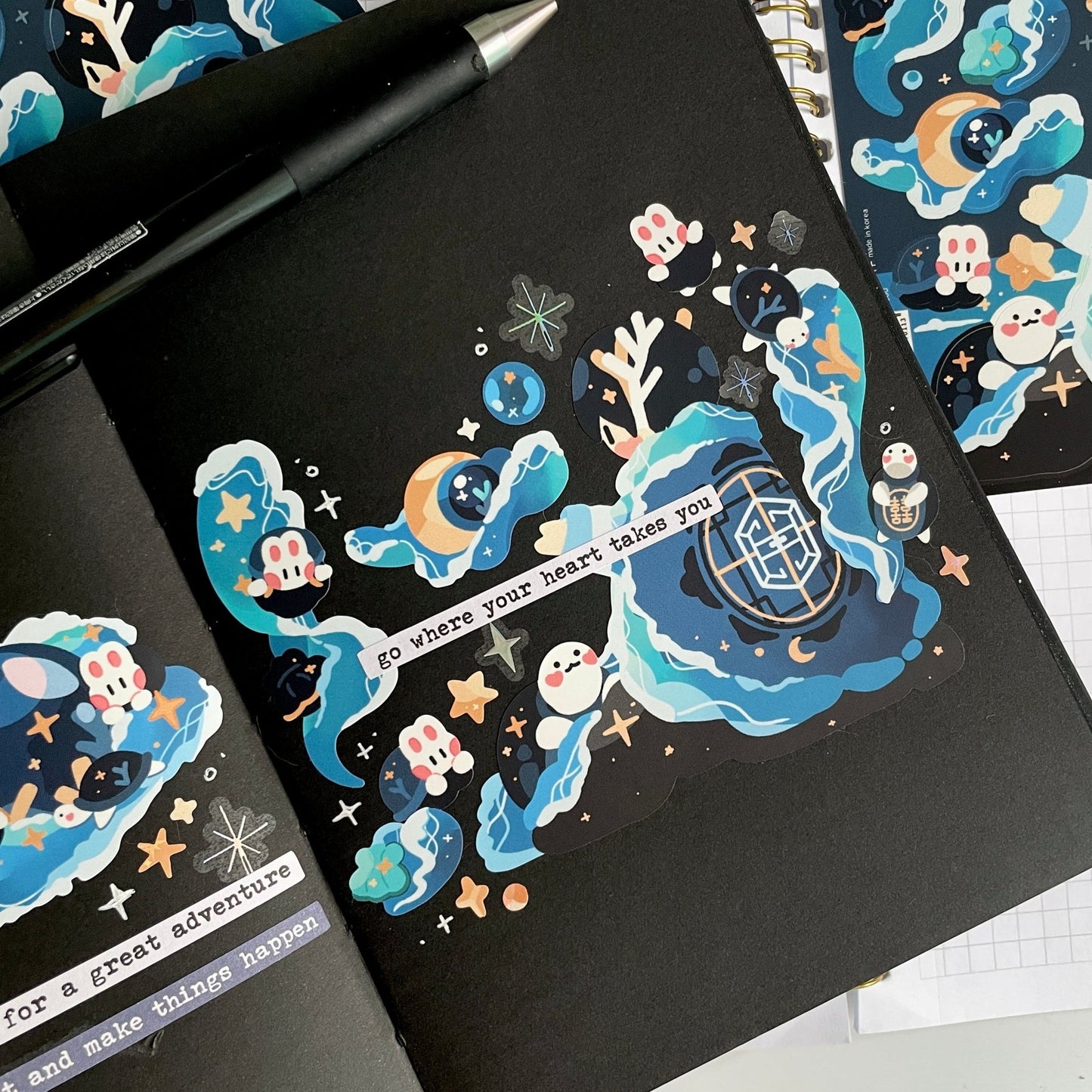 [STA29] Studio Arvie Indangsu Treasure Sticker Pack (Singles/Pack) - Studio Arvie_STA29S1 - Moon Night Dragon Jewel_korean_sticker_stationery