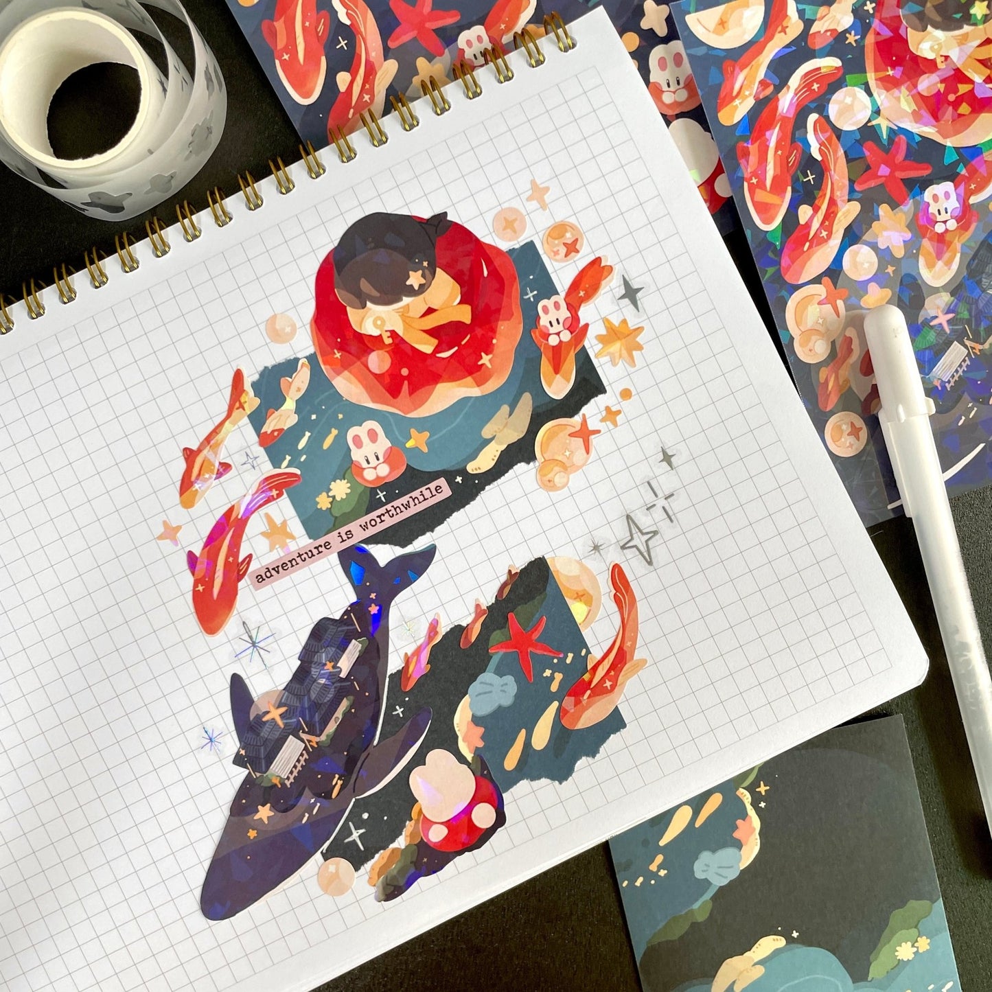 [STA29] Studio Arvie Indangsu Treasure Sticker Pack (Singles/Pack) - Studio Arvie_STA29S2 - To the Underwater Palace_korean_sticker_stationery