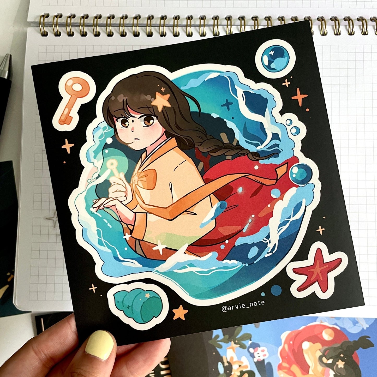 [STA30] Studio Arvie 'Arvie Note Simchung' Big Sticker Sheet - Studio Arvie__korean_sticker_stationery