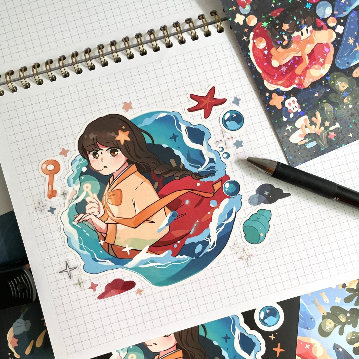[STA30] Studio Arvie 'Arvie Note Simchung' Big Sticker Sheet - Studio Arvie__korean_sticker_stationery