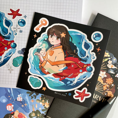 [STA30] Studio Arvie 'Arvie Note Simchung' Big Sticker Sheet - Studio Arvie__korean_sticker_stationery