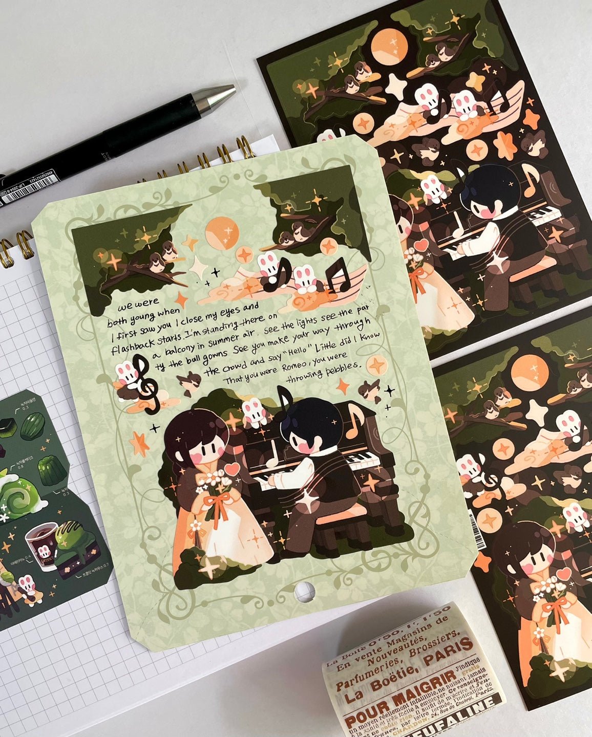 [STA33] Studio Arvie Wedding Pledge Sticker Pack (Singles/Pack) - Studio Arvie_STA33S1 - Halfmoon Serenade_korean_sticker_stationery