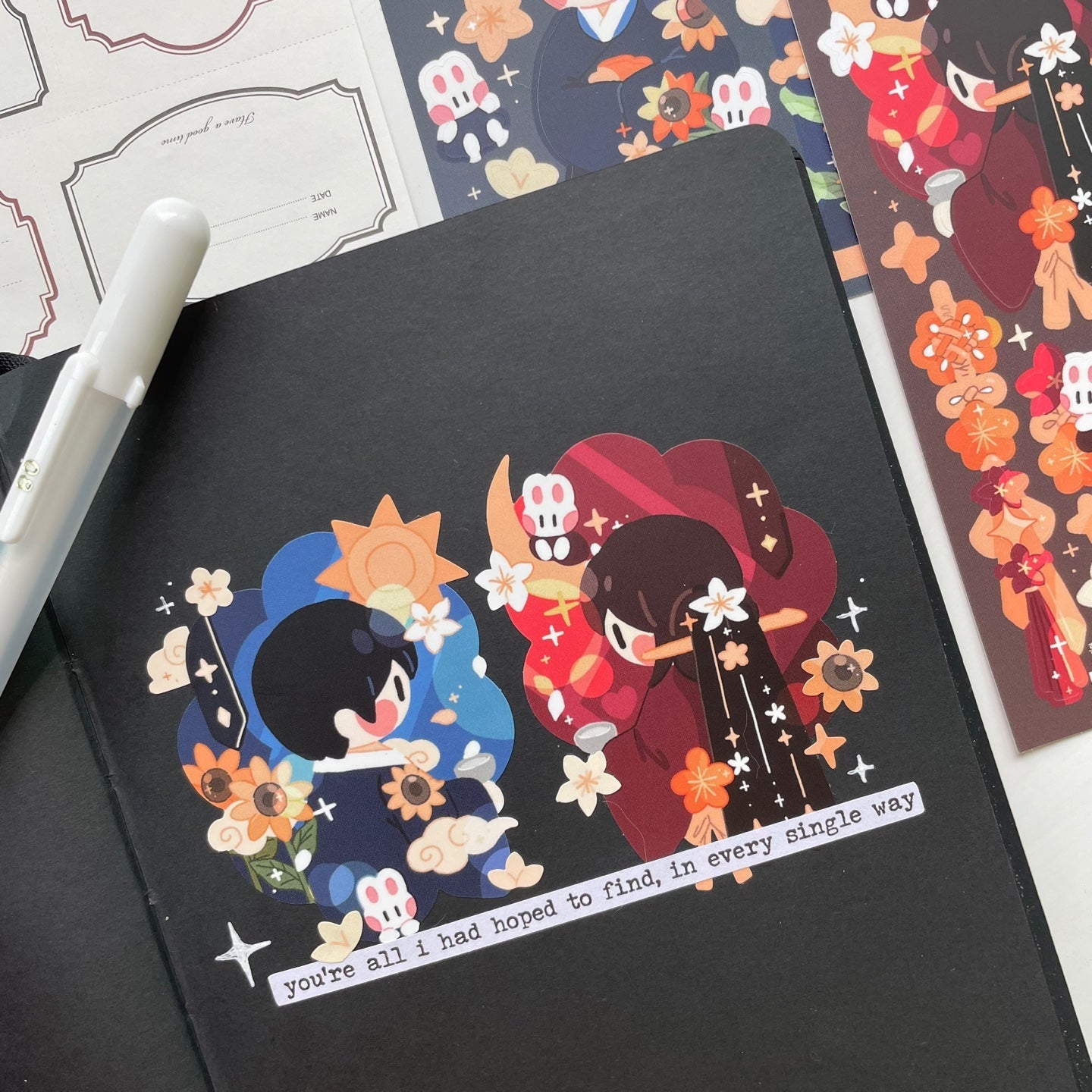 [STA33] Studio Arvie Wedding Pledge Sticker Pack (Singles/Pack) - Studio Arvie_STA33S1 - Halfmoon Serenade_korean_sticker_stationery