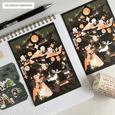 [STA33] Studio Arvie Wedding Pledge Sticker Pack (Singles/Pack) - Studio Arvie_STA33S1 - Halfmoon Serenade_korean_sticker_stationery
