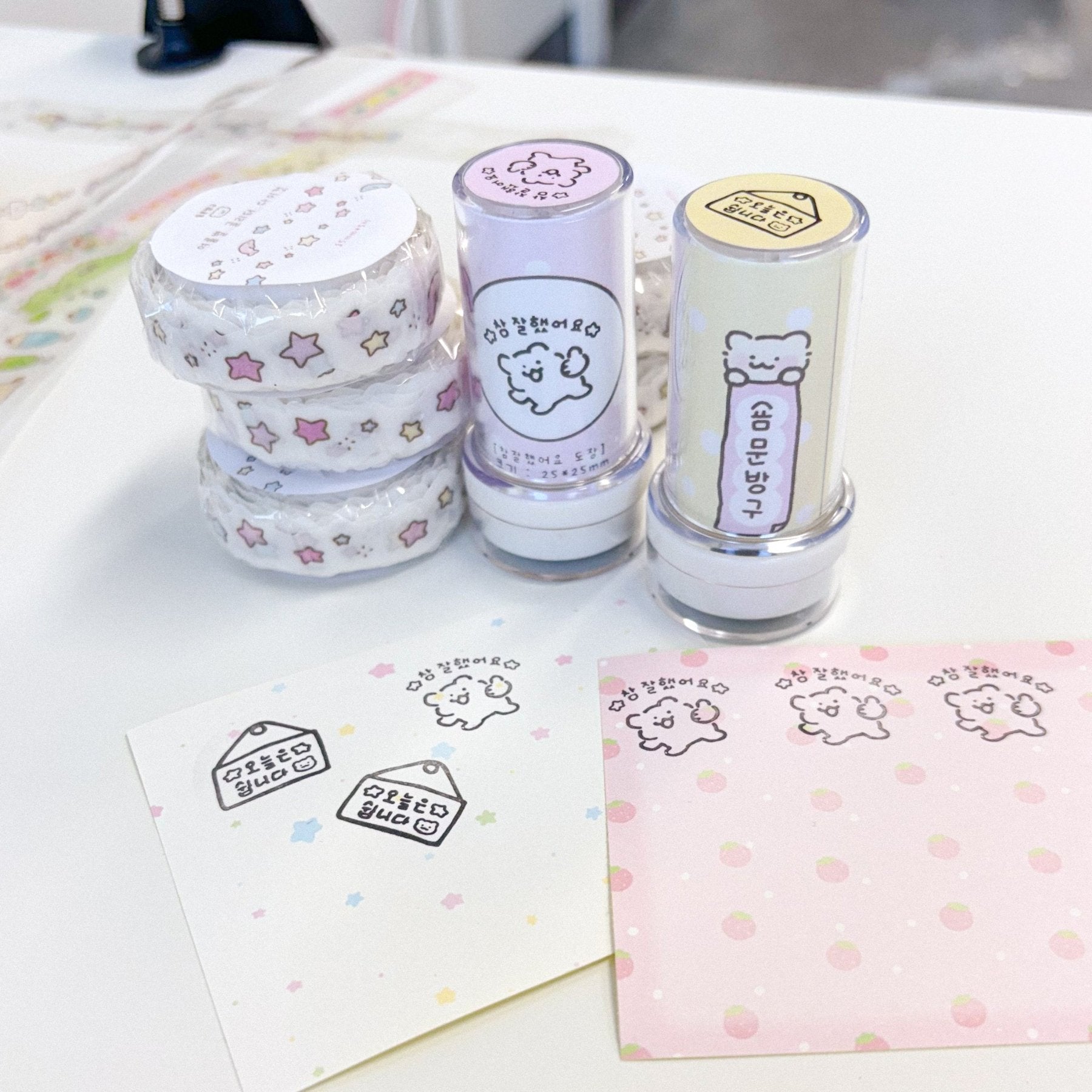 [SY23] Syomsyom Good Job (Thumbs Up) Stamp 25mm x 25mm - Syomsyom_Good Job (Thumbs Up)_korean_sticker_stationery