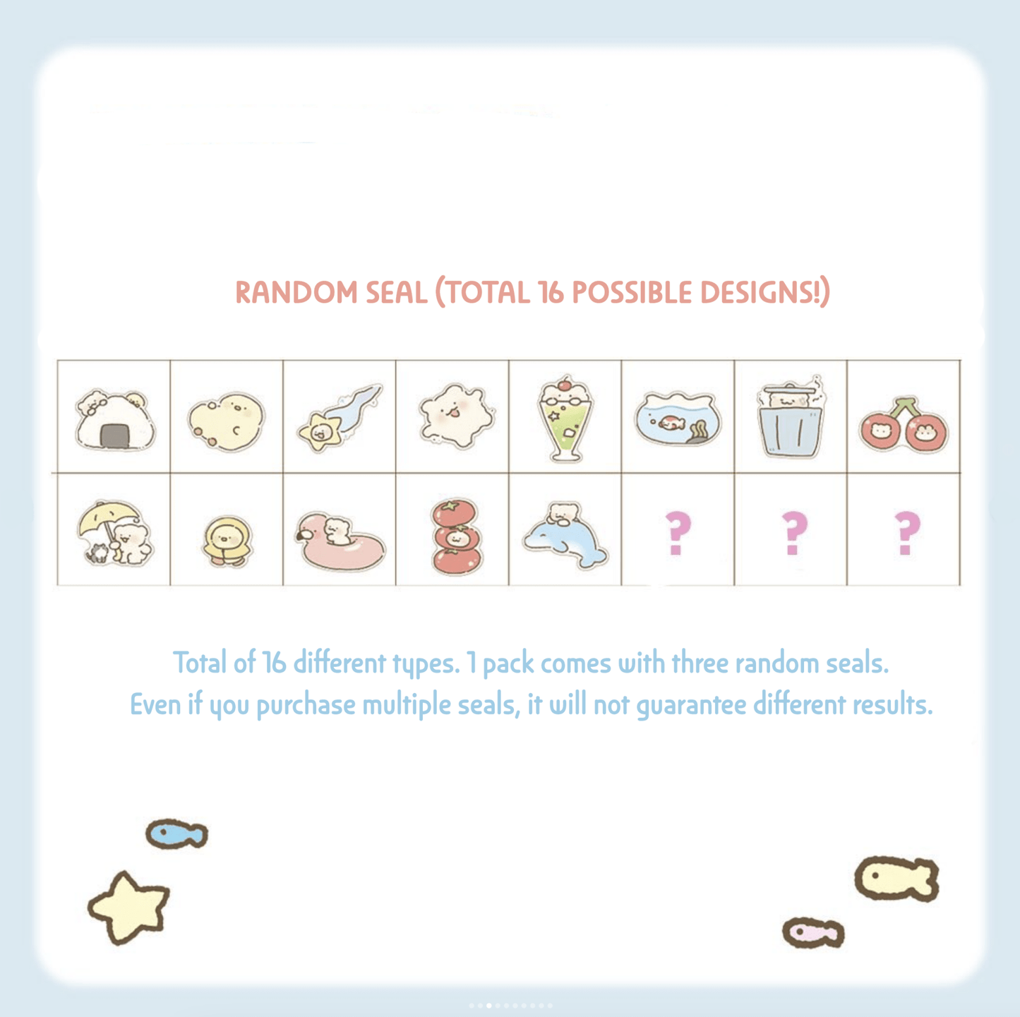 [SY30] Syomsyom Random Mini Seal Pack - Syomsyom__korean_sticker_stationery