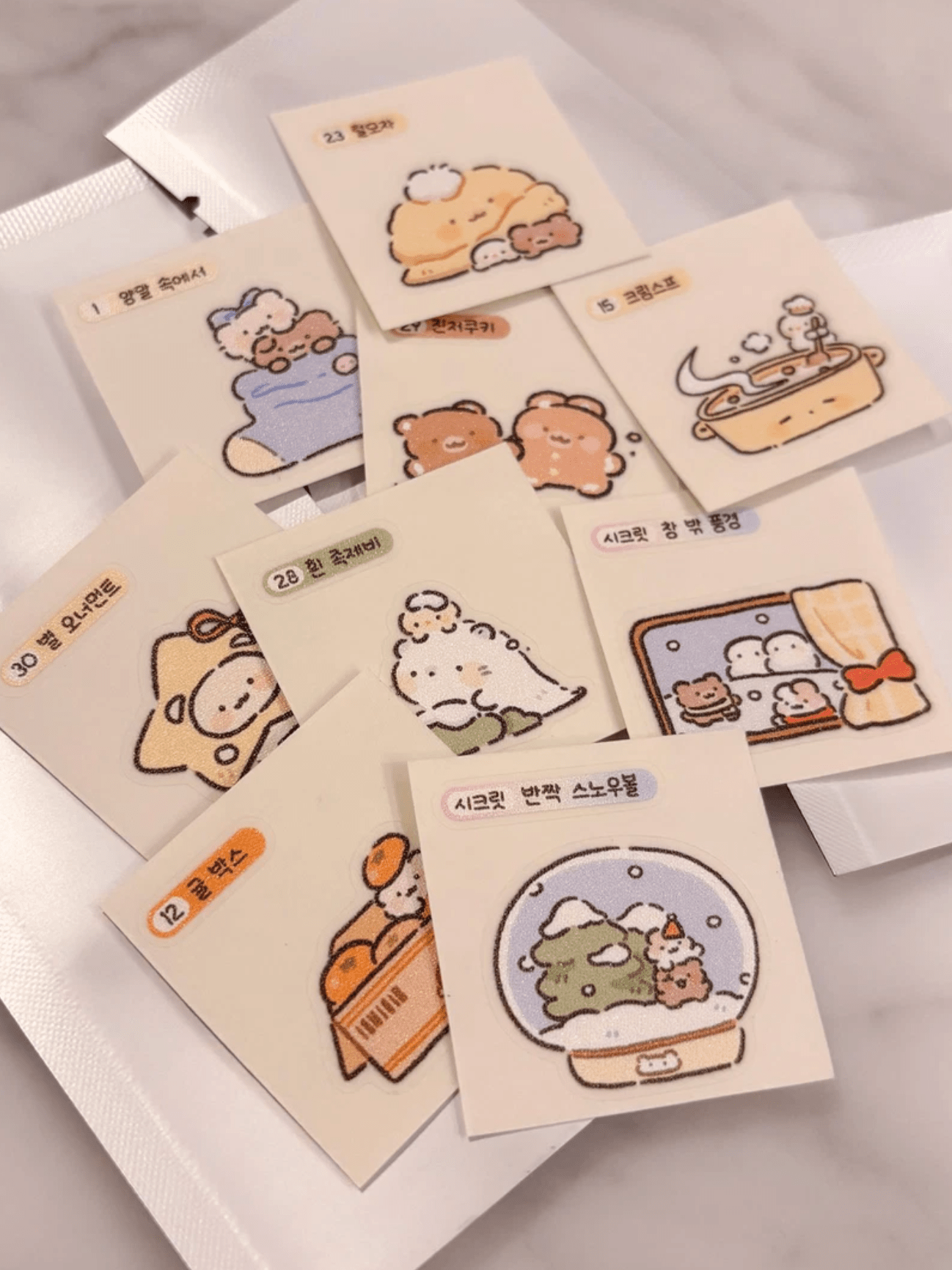 [SY90] NEW Syom Winter Random Ddibu Seal (All - in - One/Singles) - Syomsyom_SY90S1 - All - in - one_korean_sticker_stationery