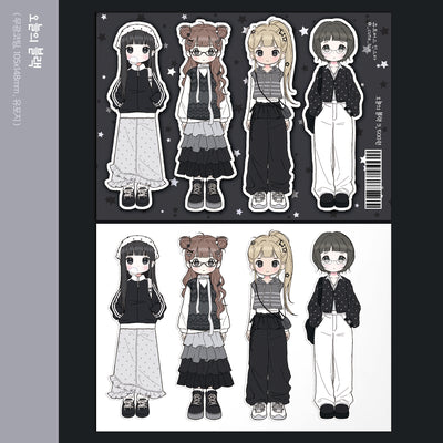 [CB02] NEW Cute Bus 'Today's Black' Sticker Sheet
