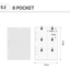 [YD05] Yudaeng A5 Regular 6 Holes Premium Binder Pages (Pack Of 10) (options)*** - Yudaeng_S1 - Asymmetrical 2 Pocket_korean_sticker_stationery