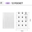 [YD05] Yudaeng A5 Regular 6 Holes Premium Binder Pages (Pack Of 10) (options)*** - Yudaeng_S1 - Asymmetrical 2 Pocket_korean_sticker_stationery